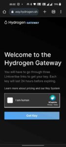 hydrogen gateway for key